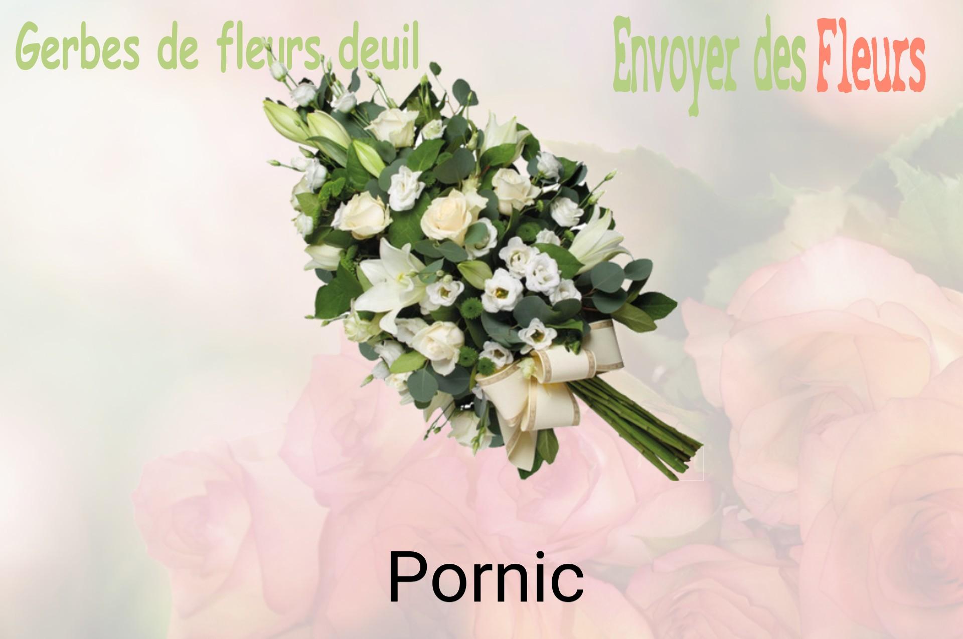 Gerbe de fleurs de deuil livrée à Pornic